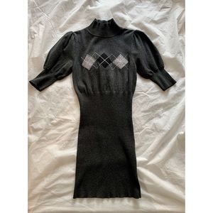 Grey sweater dress